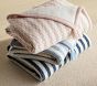 Striped Luxe Cable-Knit Sherpa Baby Blanket