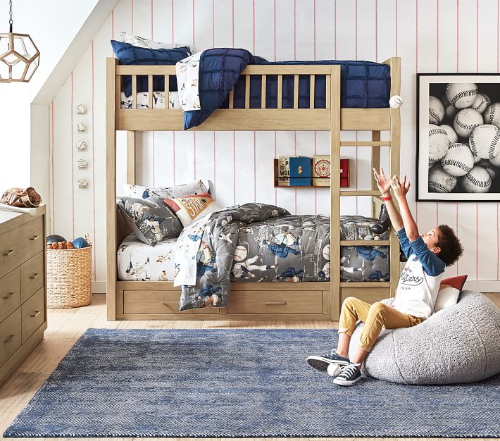 Vintage Baseball Kids' Sheet Set | Pottery Barn Kids