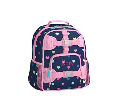 Mackenzie Navy Pink Multi Hearts Backpacks
