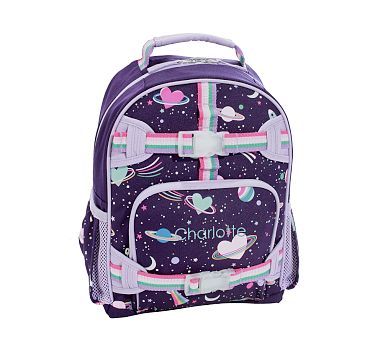 Mackenzie Rainbow Heart Galaxy Glow-in-the-Dark Backpacks