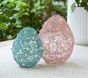 Egg Rattan Outdoor Light-Up Decor, Set of 2