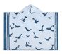 Whale Reversible Baby Beach Hooded Towel UPF 50+