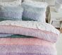 Rainbow Jumbo Faux-Fur Quilt &amp; Sham