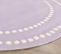 Pearl Dot Border 5' Round Rug