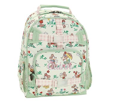 Disney Cream and Green Kids Backpack Amazon.com: Disney Tinker Bell Girls Backpack Green Glitter  main image 2