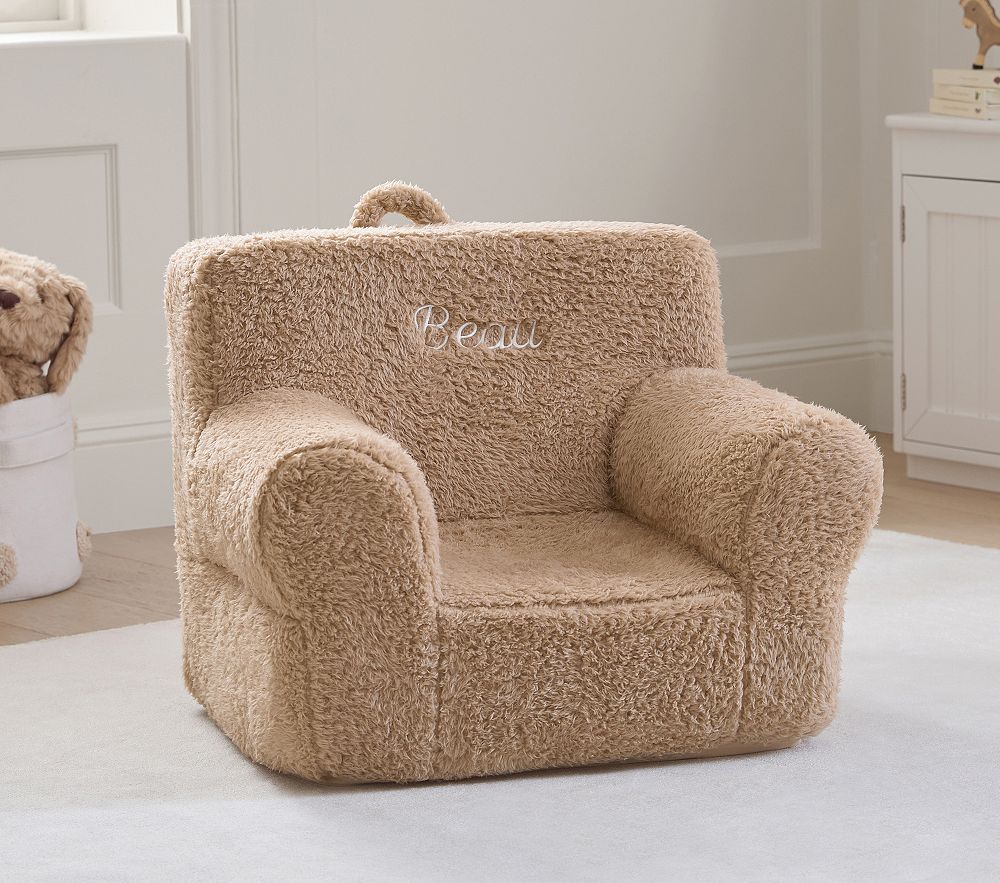 Petite Chaise Enfant Pottery Barn Kids St Jude My First Anywhere, Housse Ours Sherpa Avoine, Neuve