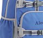Mackenzie Blue Gray Trim Solid Backpacks