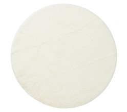 Machine Washable Faux Fur Nursery 5' Round Rug