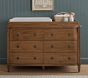 Chris Loves Julia Aged Oak 6-Drawer Dresser &amp; Topper Set (56w x 20d")