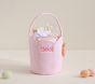 Open Box: Gingham Scallop Easter Bucket - Pink
