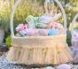 Cream Embroidered Tulle Easter Basket Liner