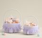 Lavender Butterfly Embroidered Tulle Easter Basket Liner