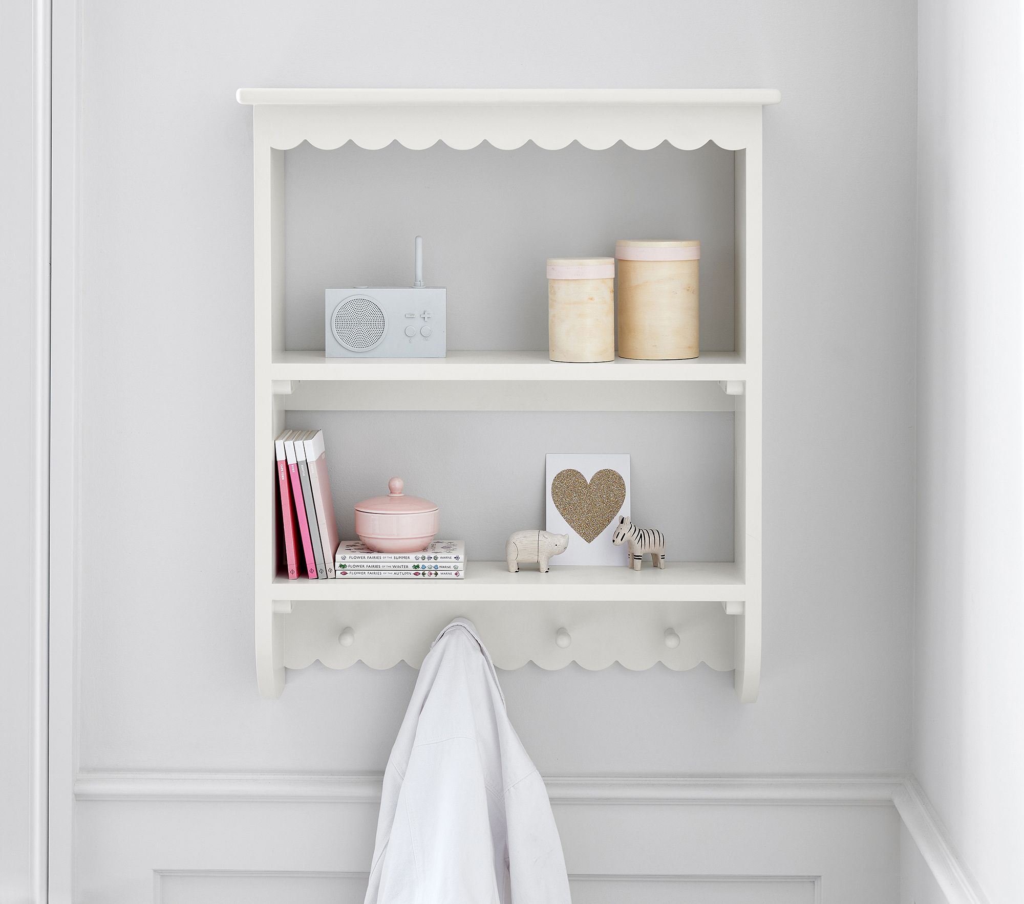 Penny Tiered Shelf with Hooks