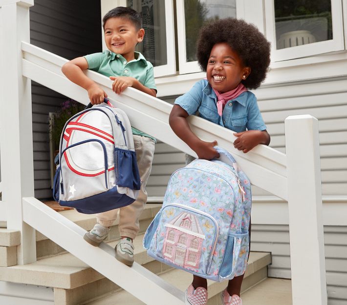 Mackenzie Blue Dollhouse Floral Backpack Bundle | Pottery  display picture 2