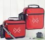 Mackenzie Red Navy Trim Solid Classic Lunch Box