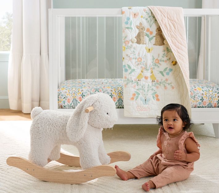 Sherpa Bunny Plush Toy Rocker | Animal Rocker | Pottery Barn Kids