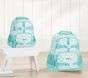 Mackenzie Aqua Cheetah Glitter Backpacks