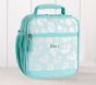 Mackenzie Aqua Cheetah Glitter Lunch Box