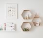 Hexagon Natural Wall Shelves