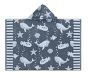 Bubbles Whale Plush Jacquard Baby Beach Hooded Towel UPF 50+