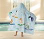 Tie Dye Surfing Dogs Kid Beach Hooded Towel UPF 50+