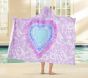 Tie-Dye Heart Kid Beach Hooded Towel UPF 50+