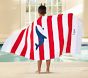 Rugby Stripe Whale Kid Beach  Towel UPF 50+