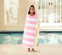Rugby Stripe Sun Kid Beach Hooded Towel UPF 50+