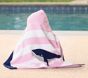 Whale Stripe Baby Beach Hooded Towel UPF 50+