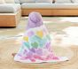 Rainbow Heart Baby Beach Hooded Towel UPF 50+
