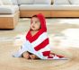 Rugby Stripe Whale Baby Beach Hooded Towel UPF 50+