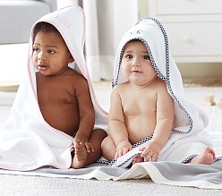 Gingham Baby Hooded Towel & Washcloth Collection
