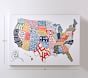 USA Map Canvas Art