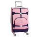 Mackenzie Pink Navy Trim Solid Spinner Luggage