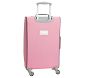 Mackenzie Pink Navy Trim Solid Spinner Luggage