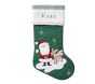 Open Box: Quilted Christmas Stocking, Santa with Rudolph® - Green