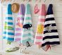 Flamingo Stripe Beach Hooded Towel UPF 50+