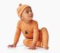 Halloween Pumpkin Organic Cotton Baby Pajama &amp; Hat Set