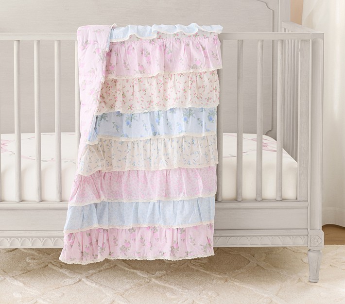 Hill House Home Floral Baby Quilt | Pottery Barn Kids