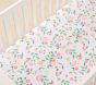 Paisley Peach Organic Crib Fitted Sheet