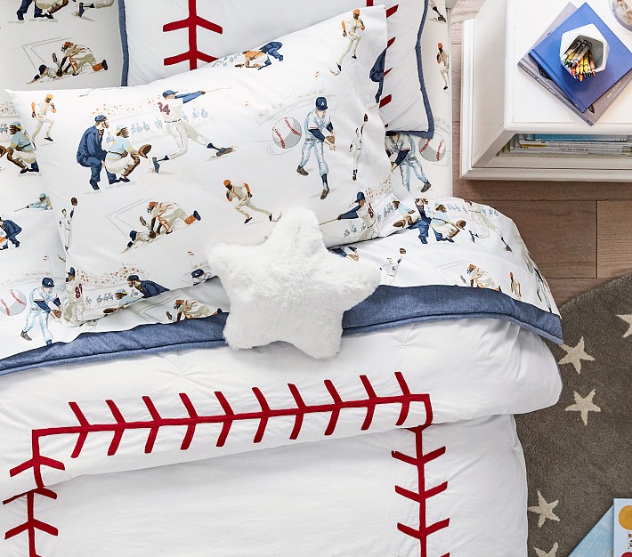 ♡MLBビンテージシーツ♡ Vintage Baseball Kids' Sheet Set | Pottery Barn Kids