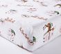 Blush Heritage Santa Organic Crib Fitted Sheet