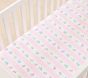 Butterfly Stripe Organic Crib Fitted Sheet