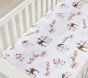 Blush Heritage Santa Organic Crib Fitted Sheet