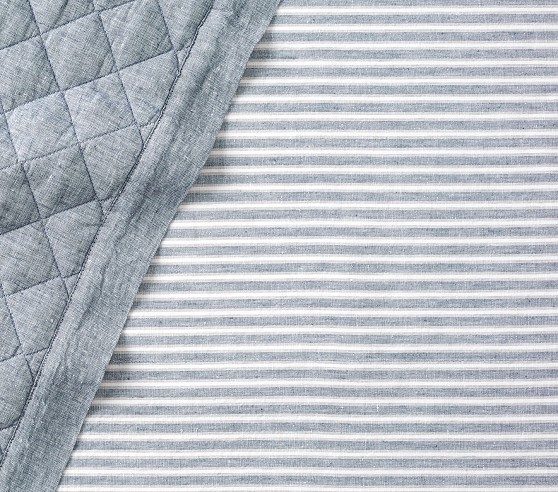 Montauk Linen Crib Fitted Sheet