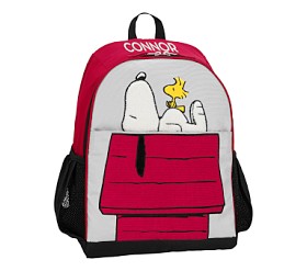 SNOOPY POTTERY BARN Backpack + Utensil Set holiday TRAVEL KID Peanuts gift NEW School Pottery barn Kids SNOOPY BACKPACK LUNCH BOX Peanuts  main image 4