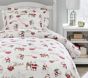 White Santa Organic Flannel Duvet Cover &amp; Shams