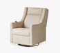 Open Box: Babyletto Kiwi Deluxe Power Recliner with Heat &amp; Massage - Almond Loop Teddy