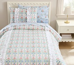 Hill House Home Floral Block Stripe Duvet Cover & Shams