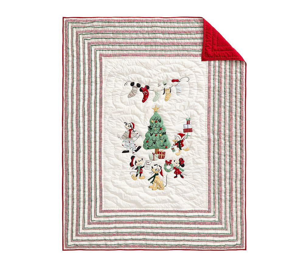 Disney Mickey Mouse and Friends Holiday Quilt & Shams - Full/queen, Multi